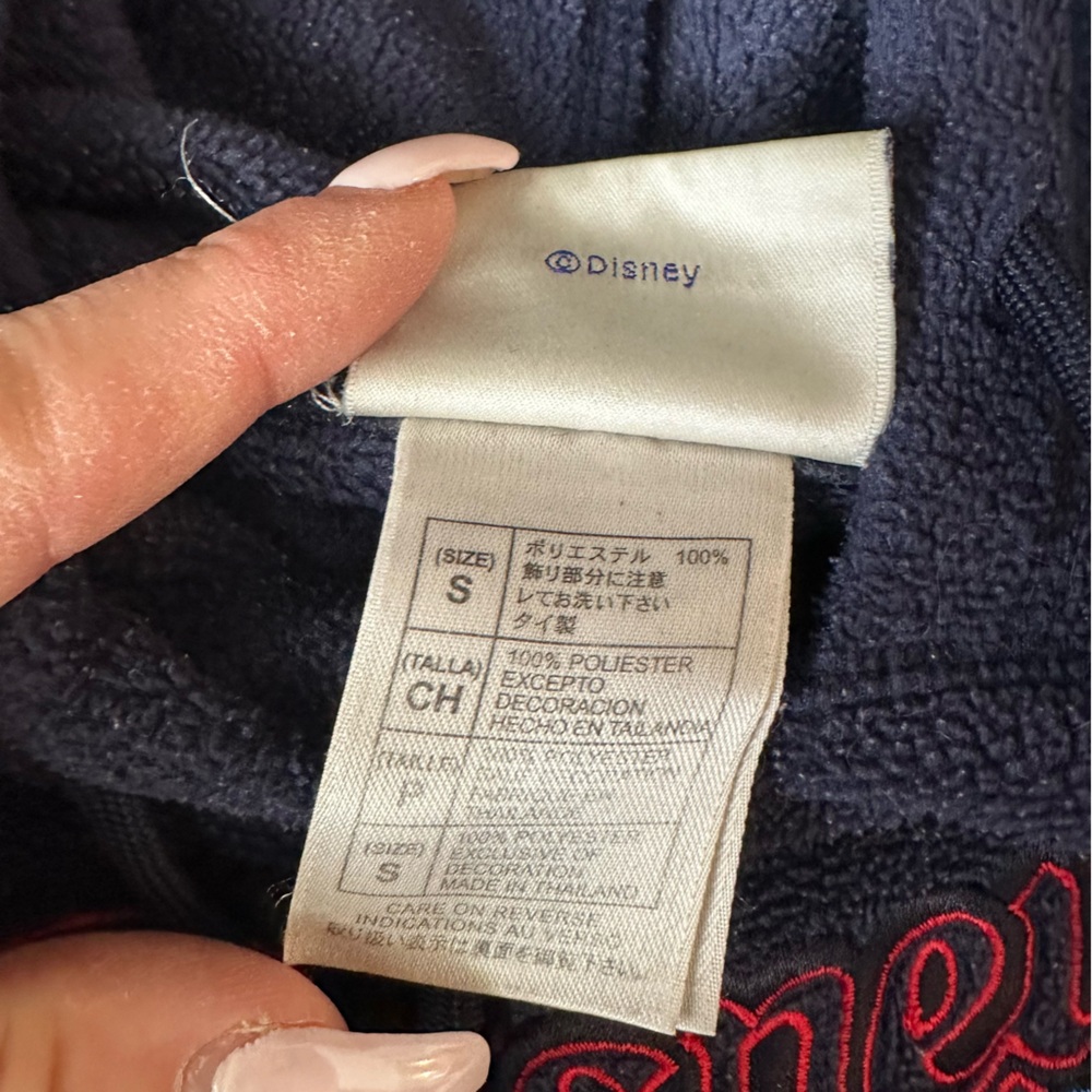 Vintage Disneyland hoodie blue fleece pocket mens small Mickey Mouse goofy Pluto - Picture 5 of 8